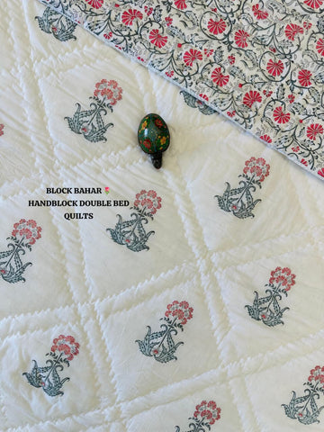 Handblock Double Bed Quilt