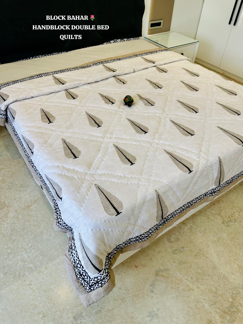 Handblock Double Bed Quilt