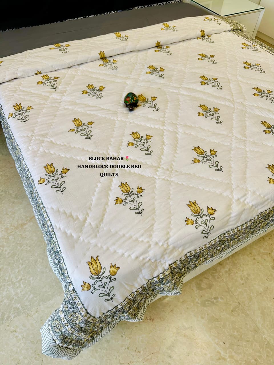 Handblock Double Bed Quilt