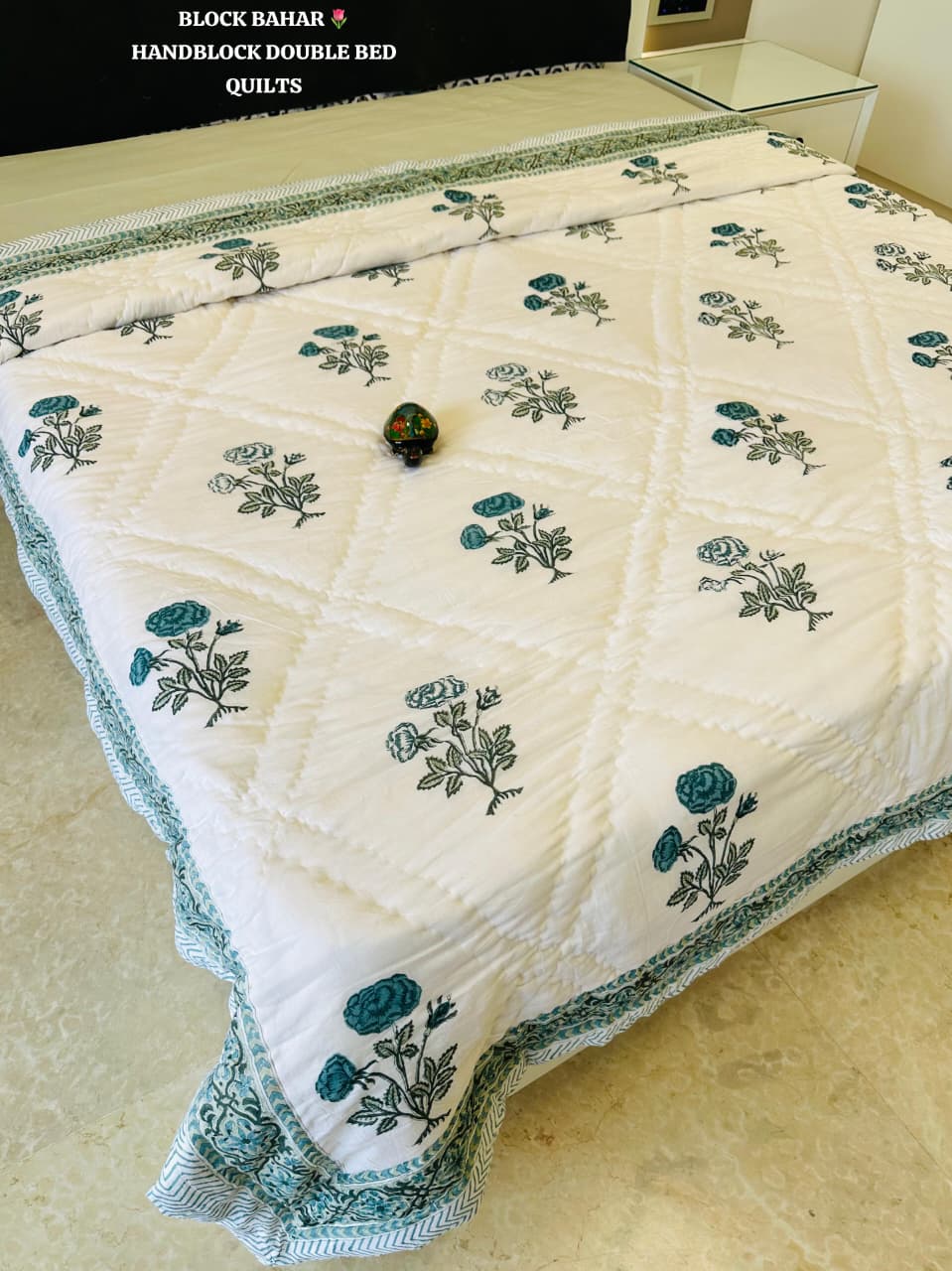 Handblock Double Bed Quilt