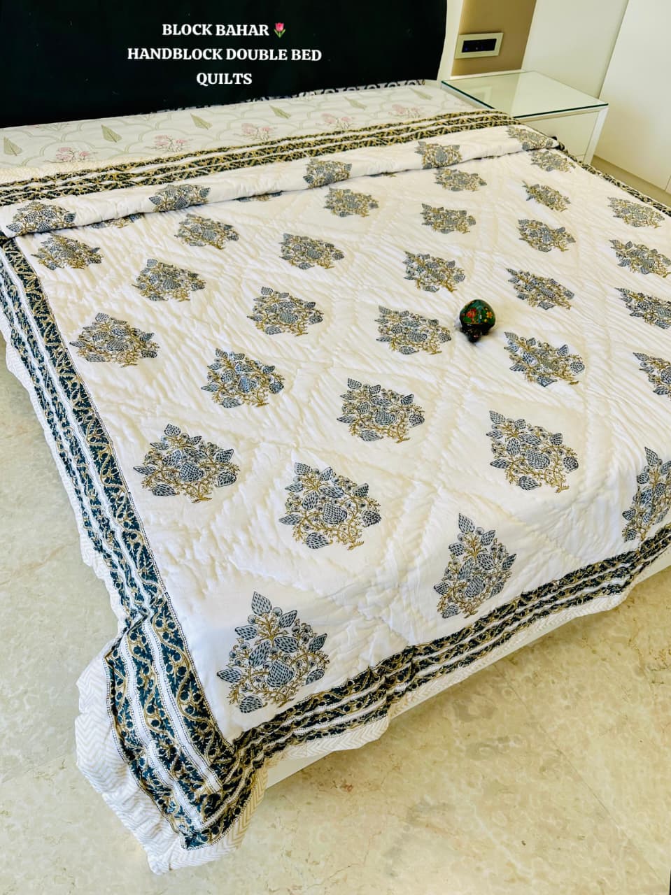 Handblock Double Bed Quilt
