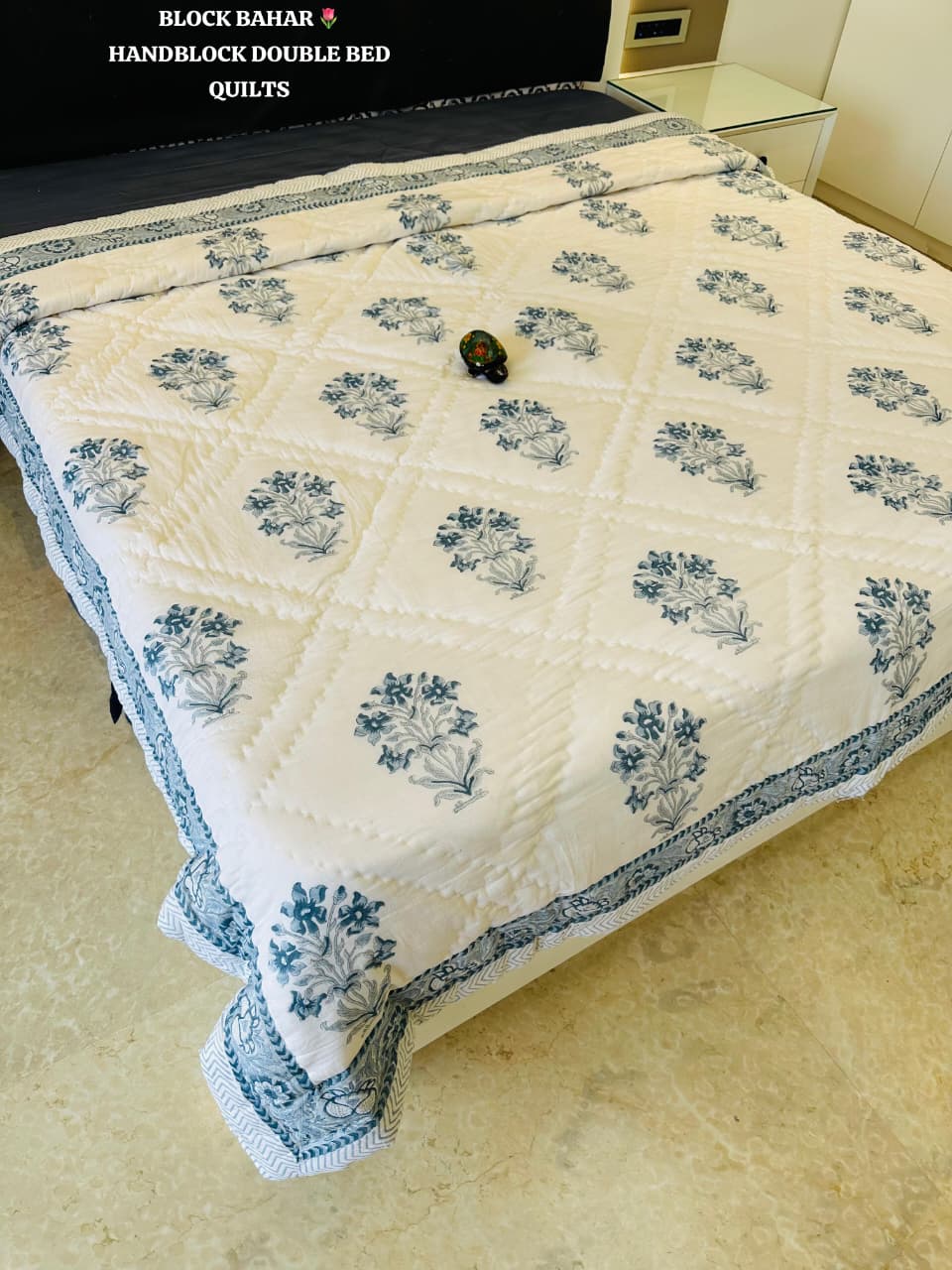 Handblock Double Bed Quilt