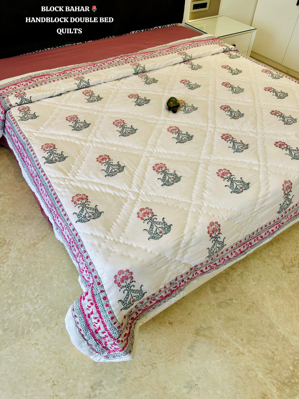 Handblock Double Bed Quilt