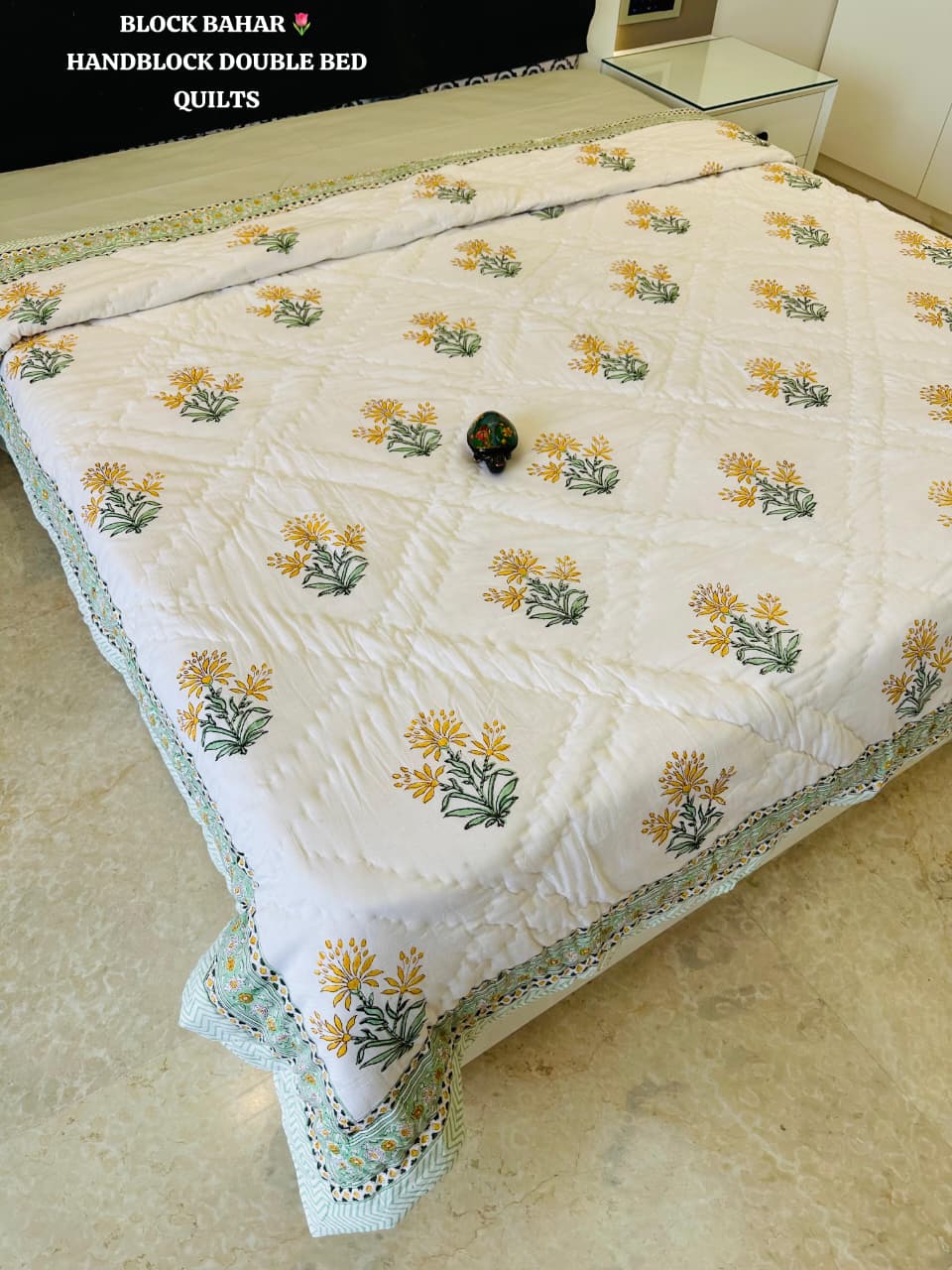 Handblock Double Bed Quilt